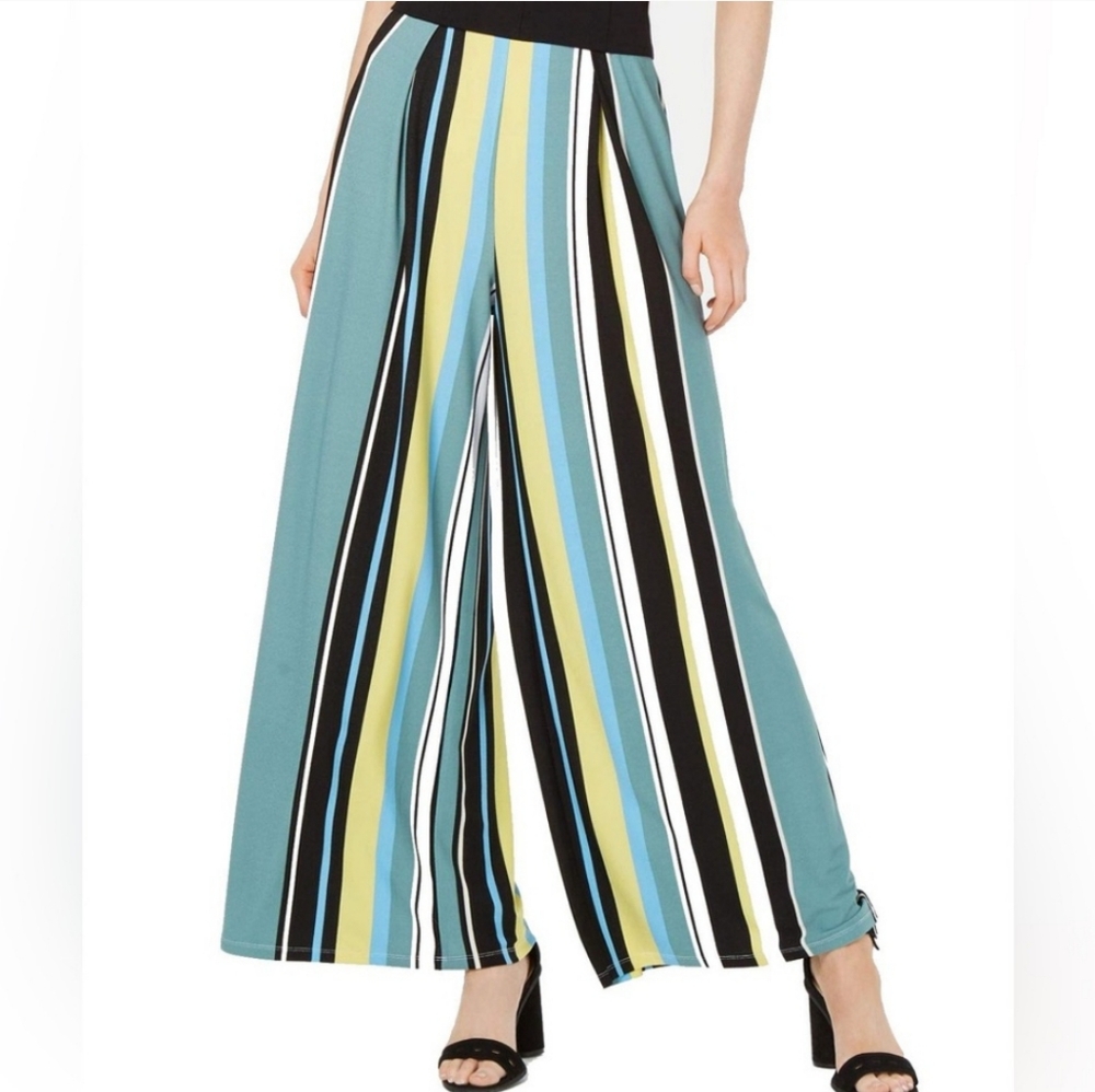 BAR III Womens Striped Office Wide Leg Pants